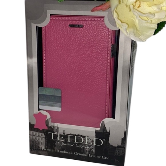 NWT Leather Case iPhone 6 Plus Pink premium by TETDED - Picture 1 of 5